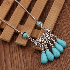Ethnic Hollow Carved Necklaces Bohemia Natural Sto